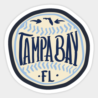 Tampa Bay Florida Hand Drawn Typography Baseball T-Shirt Sticker